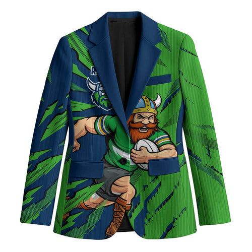 Personalized Canberra Raiders Blazer Dynamic Lightning Mascot Rugby Australia
