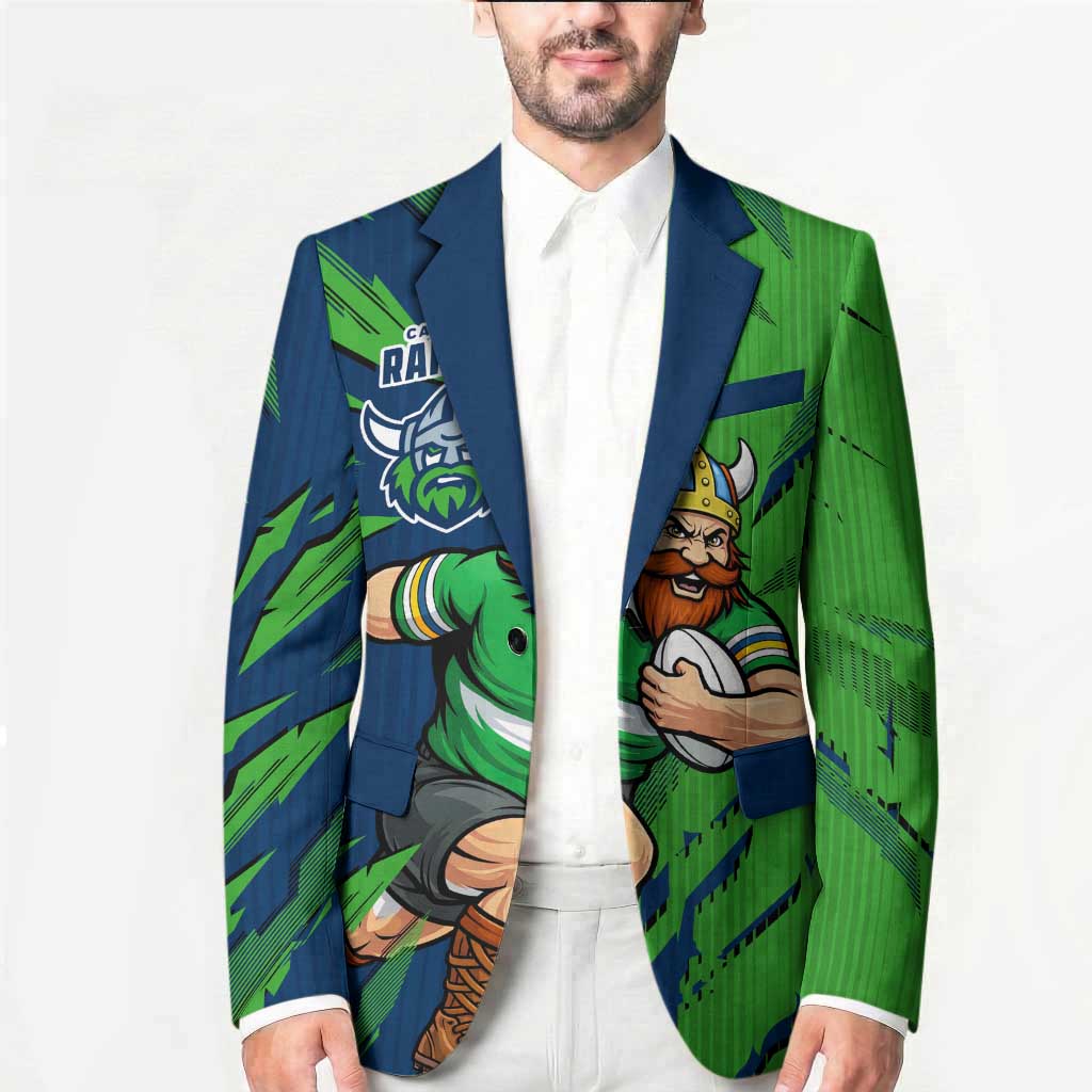 Personalized Canberra Raiders Blazer Dynamic Lightning Mascot Rugby Australia