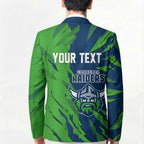 Personalized Canberra Raiders Blazer Dynamic Lightning Mascot Rugby Australia