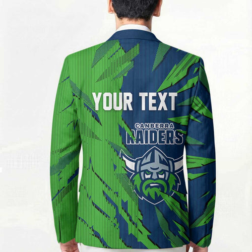 Personalized Canberra Raiders Blazer Dynamic Lightning Mascot Rugby Australia