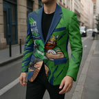 Personalized Canberra Raiders Blazer Dynamic Lightning Mascot Rugby Australia