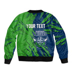 Personalized Canberra Raiders Bomber Jacket Dynamic Lightning Mascot Rugby Australia