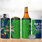 Personalized Canberra Raiders 4 in 1 Can Cooler Tumbler Dynamic Lightning Mascot Rugby Australia