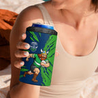 Personalized Canberra Raiders 4 in 1 Can Cooler Tumbler Dynamic Lightning Mascot Rugby Australia