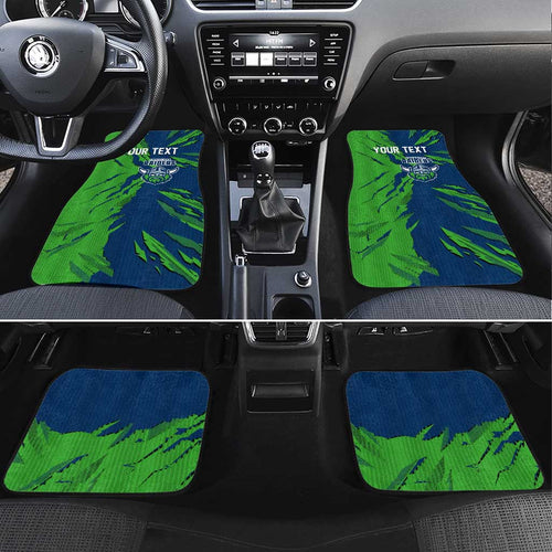 Personalized Canberra Raiders Car Mats Dynamic Lightning Mascot Rugby Australia