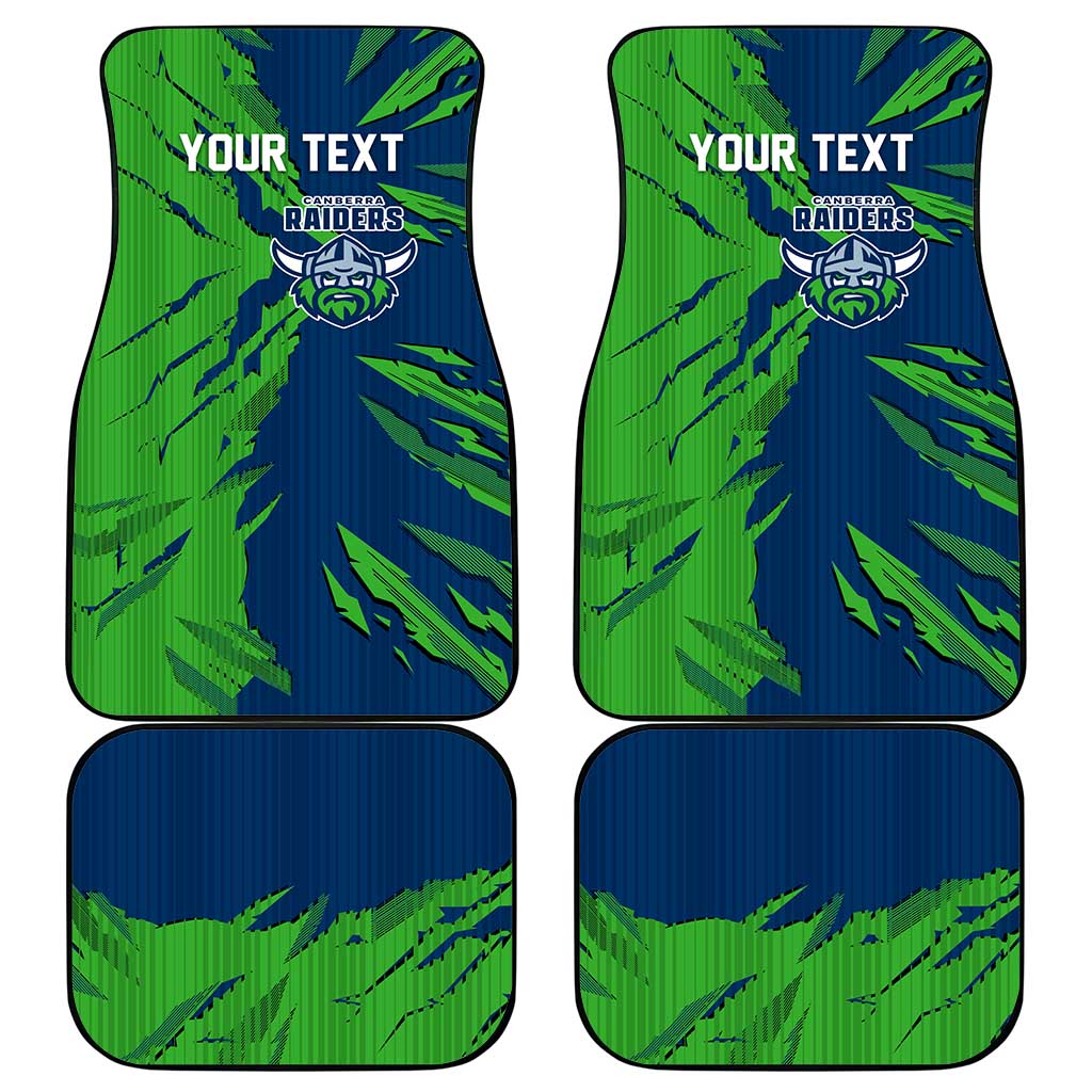 Personalized Canberra Raiders Car Mats Dynamic Lightning Mascot Rugby Australia