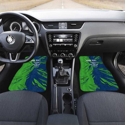 Personalized Canberra Raiders Car Mats Dynamic Lightning Mascot Rugby Australia