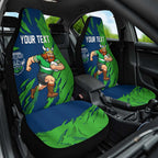 Personalized Canberra Raiders Car Seat Cover Dynamic Lightning Mascot Rugby Australia