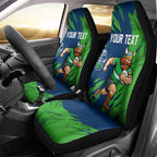 Personalized Canberra Raiders Car Seat Cover Dynamic Lightning Mascot Rugby Australia