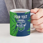 Personalized Canberra Raiders Ceramic Mug Dynamic Lightning Mascot Rugby Australia