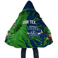 Personalized Canberra Raiders Cloak Dynamic Lightning Mascot Rugby Australia