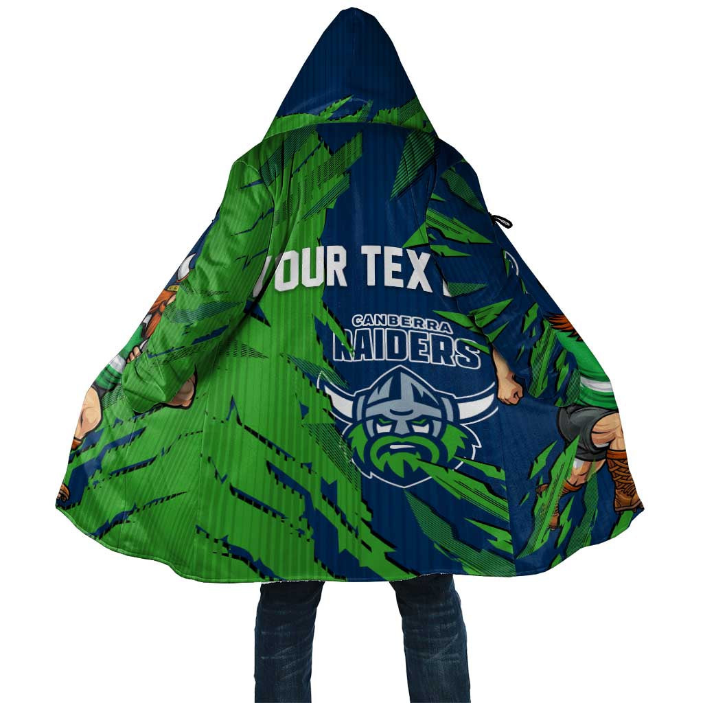 Personalized Canberra Raiders Cloak Dynamic Lightning Mascot Rugby Australia