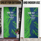 Personalized Canberra Raiders Door Cover Dynamic Lightning Mascot Rugby Australia