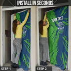 Personalized Canberra Raiders Door Cover Dynamic Lightning Mascot Rugby Australia