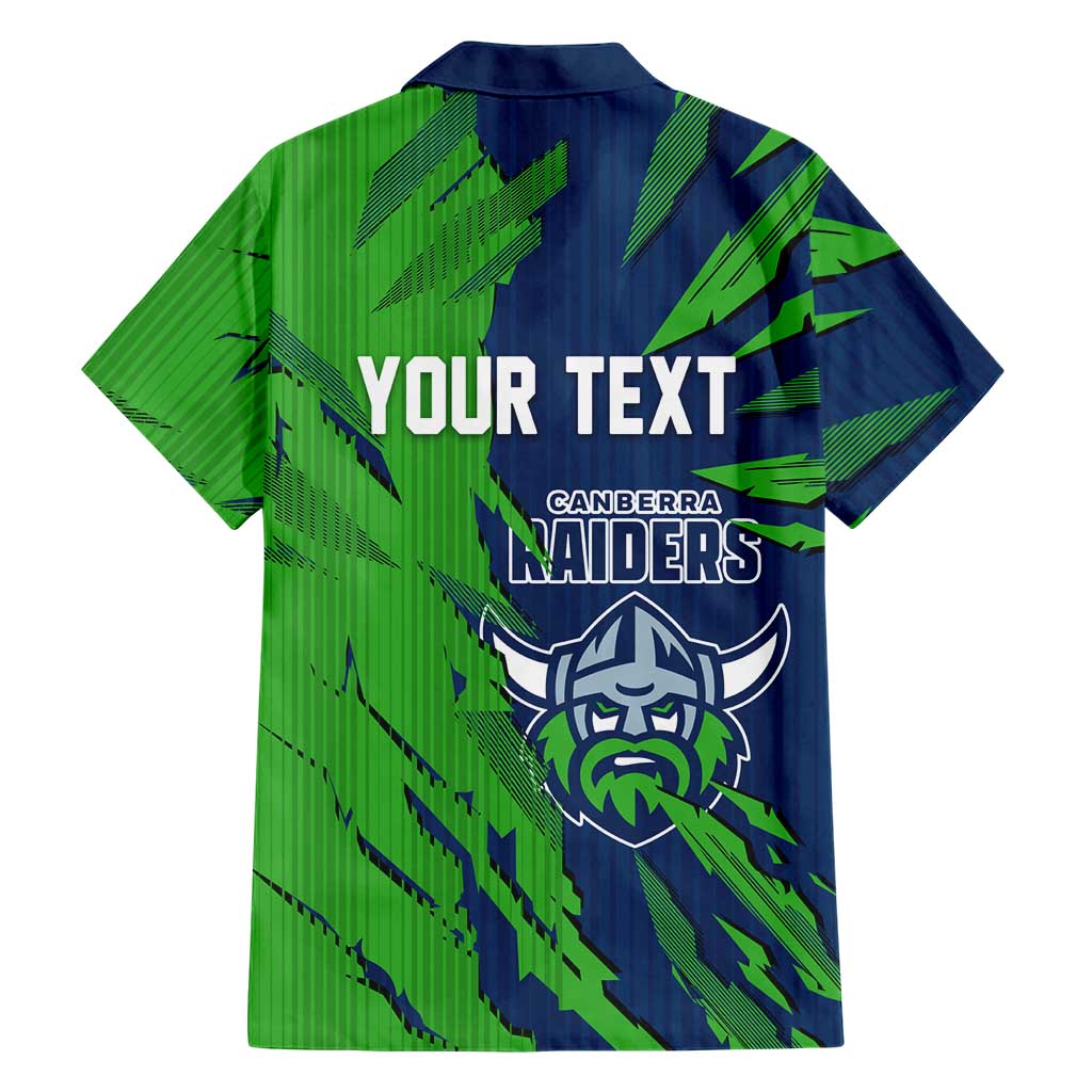 Personalized Canberra Raiders Family Matching Summer Maxi Dress and Hawaiian Shirt Dynamic Lightning Mascot Rugby Australia