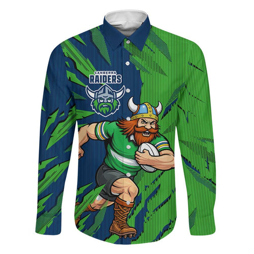 Personalized Canberra Raiders Family Matching Summer Maxi Dress and Hawaiian Shirt Dynamic Lightning Mascot Rugby Australia