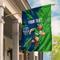Personalized Canberra Raiders Garden Flag Dynamic Lightning Mascot Rugby Australia