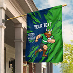 Personalized Canberra Raiders Garden Flag Dynamic Lightning Mascot Rugby Australia