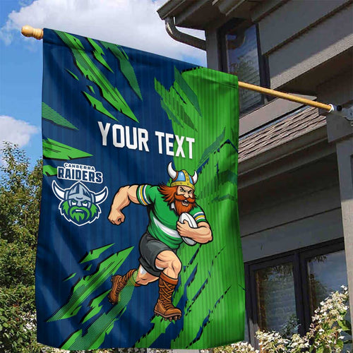 Personalized Canberra Raiders Garden Flag Dynamic Lightning Mascot Rugby Australia