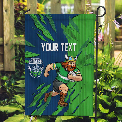 Personalized Canberra Raiders Garden Flag Dynamic Lightning Mascot Rugby Australia