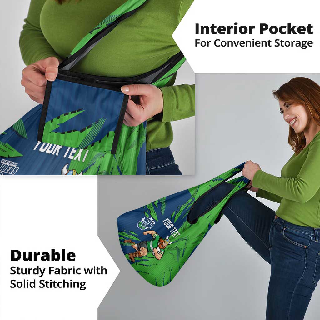 Personalized Canberra Raiders Grocery Bag Dynamic Lightning Mascot Rugby Australia