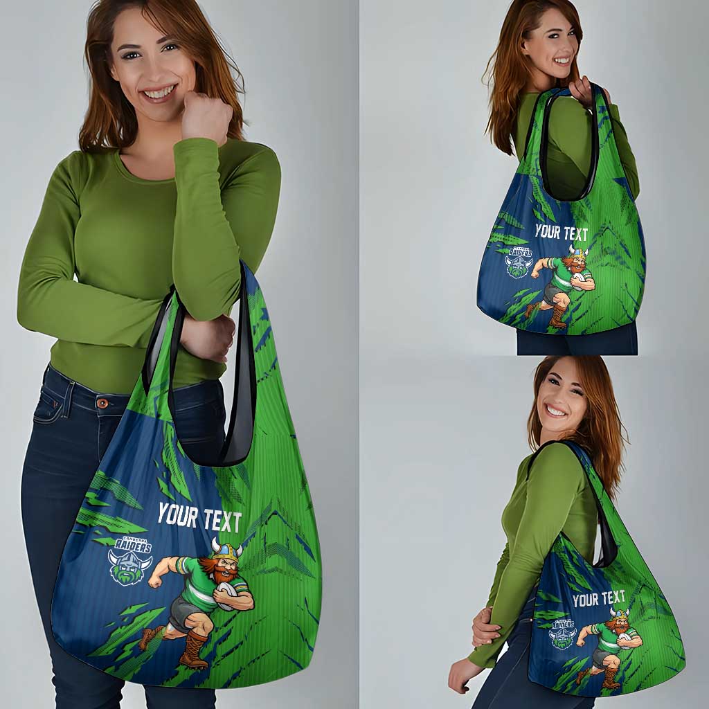 Personalized Canberra Raiders Grocery Bag Dynamic Lightning Mascot Rugby Australia