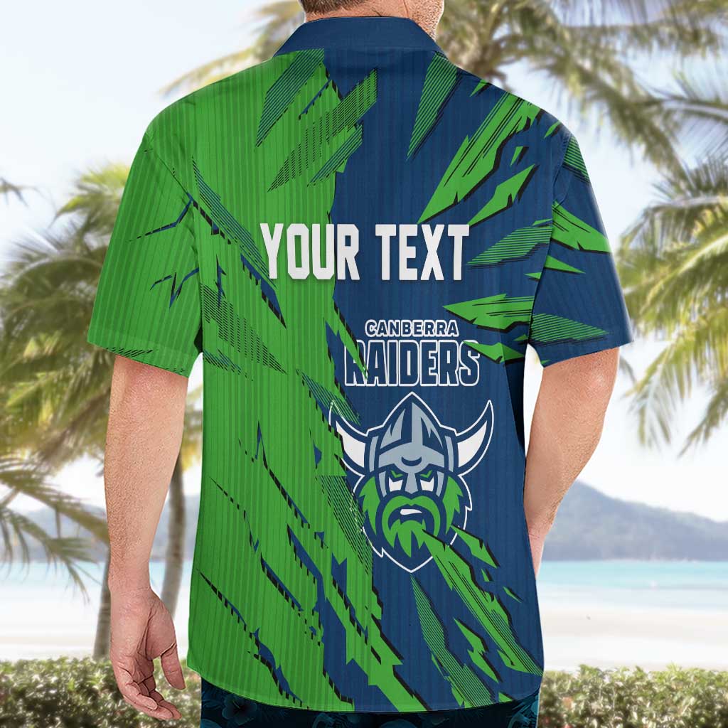 Personalized Canberra Raiders Hawaiian Shirt Dynamic Lightning Mascot Rugby Australia