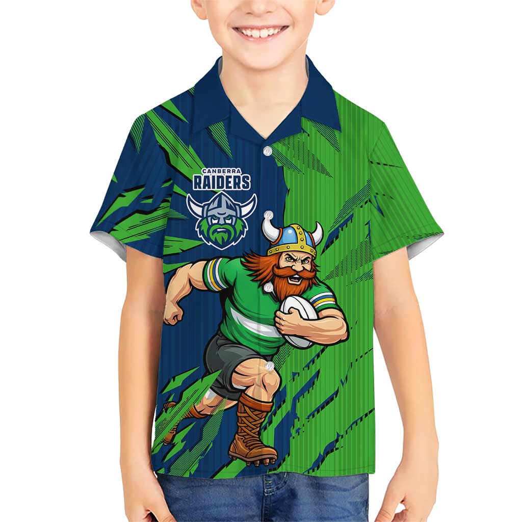 Personalized Canberra Raiders Hawaiian Shirt Dynamic Lightning Mascot Rugby Australia