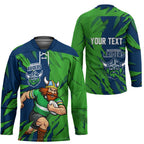 Personalized Canberra Raiders Hockey Jersey Dynamic Lightning Mascot Rugby Australia