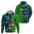 Personalized Canberra Raiders Hoodie Dynamic Lightning Mascot Rugby Australia