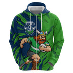 Personalized Canberra Raiders Hoodie Dynamic Lightning Mascot Rugby Australia
