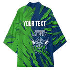 Personalized Canberra Raiders Kimono Dynamic Lightning Mascot Rugby Australia