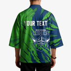 Personalized Canberra Raiders Kimono Dynamic Lightning Mascot Rugby Australia