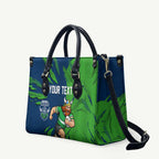Personalized Canberra Raiders Leather Bag Dynamic Lightning Mascot Rugby Australia