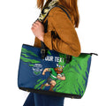 Personalized Canberra Raiders Leather Tote Bag Dynamic Lightning Mascot Rugby Australia
