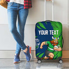 Personalized Canberra Raiders Luggage Cover Dynamic Lightning Mascot Rugby Australia