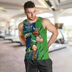 Personalized Canberra Raiders Men Tank Top Dynamic Lightning Mascot Rugby Australia
