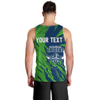 Personalized Canberra Raiders Men Tank Top Dynamic Lightning Mascot Rugby Australia