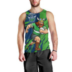 Personalized Canberra Raiders Men Tank Top Dynamic Lightning Mascot Rugby Australia