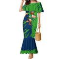 Personalized Canberra Raiders Mermaid Dress Dynamic Lightning Mascot Rugby Australia