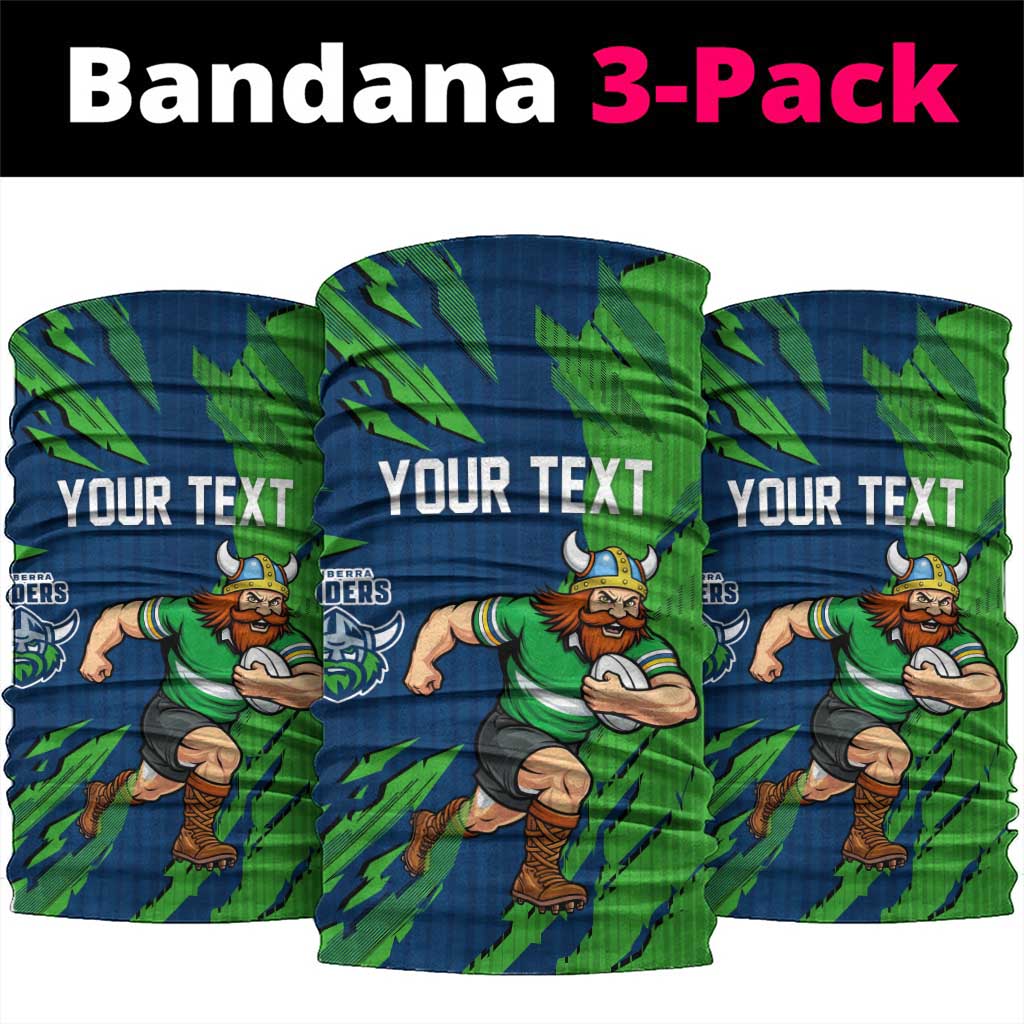 Personalized Canberra Raiders Neck Gaiter Dynamic Lightning Mascot Rugby Australia
