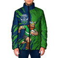 Personalized Canberra Raiders Padded Jacket Dynamic Lightning Mascot Rugby Australia