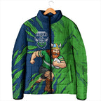 Personalized Canberra Raiders Padded Jacket Dynamic Lightning Mascot Rugby Australia