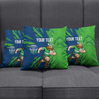 Personalized Canberra Raiders Pillow Cover Dynamic Lightning Mascot Rugby Australia