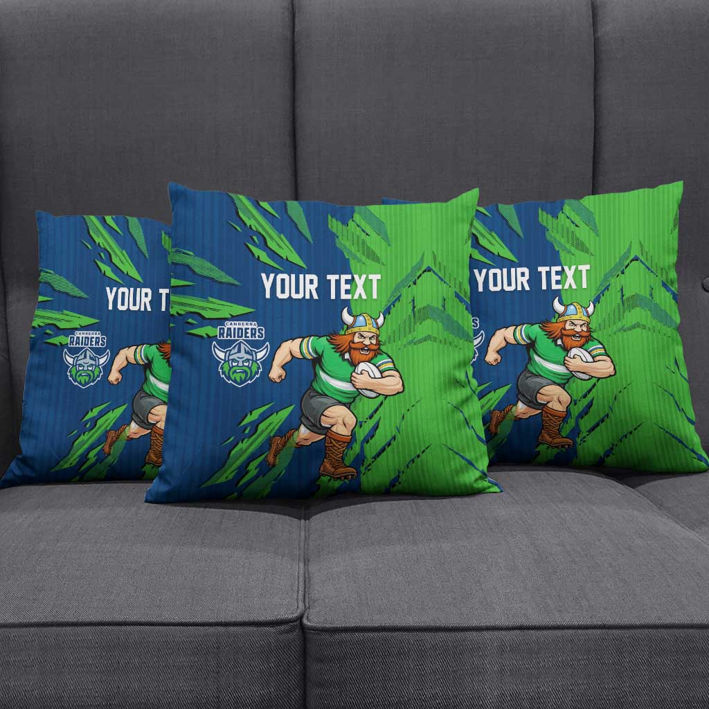 Personalized Canberra Raiders Pillow Cover Dynamic Lightning Mascot Rugby Australia