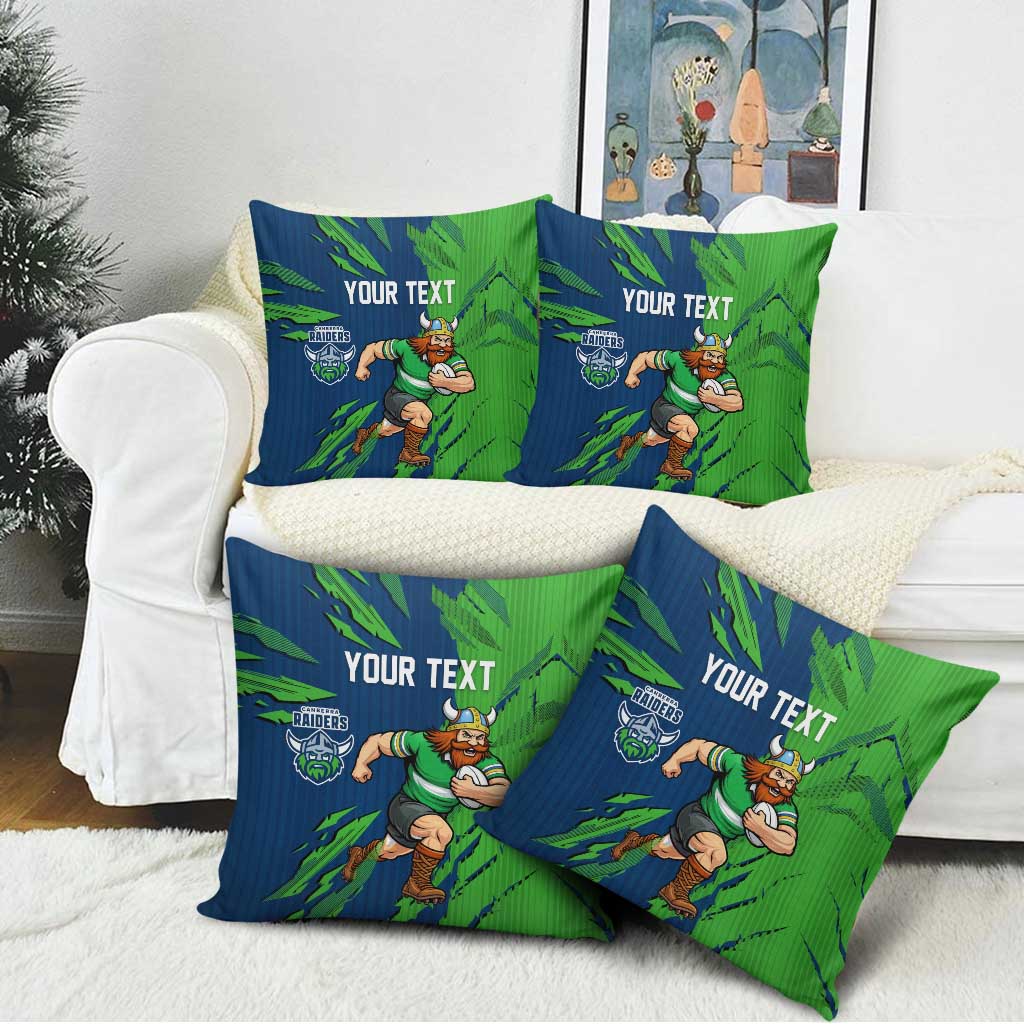 Personalized Canberra Raiders Pillow Cover Dynamic Lightning Mascot Rugby Australia