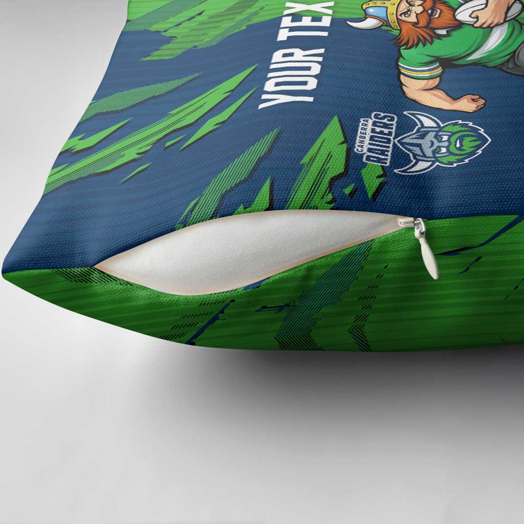 Personalized Canberra Raiders Pillow Cover Dynamic Lightning Mascot Rugby Australia