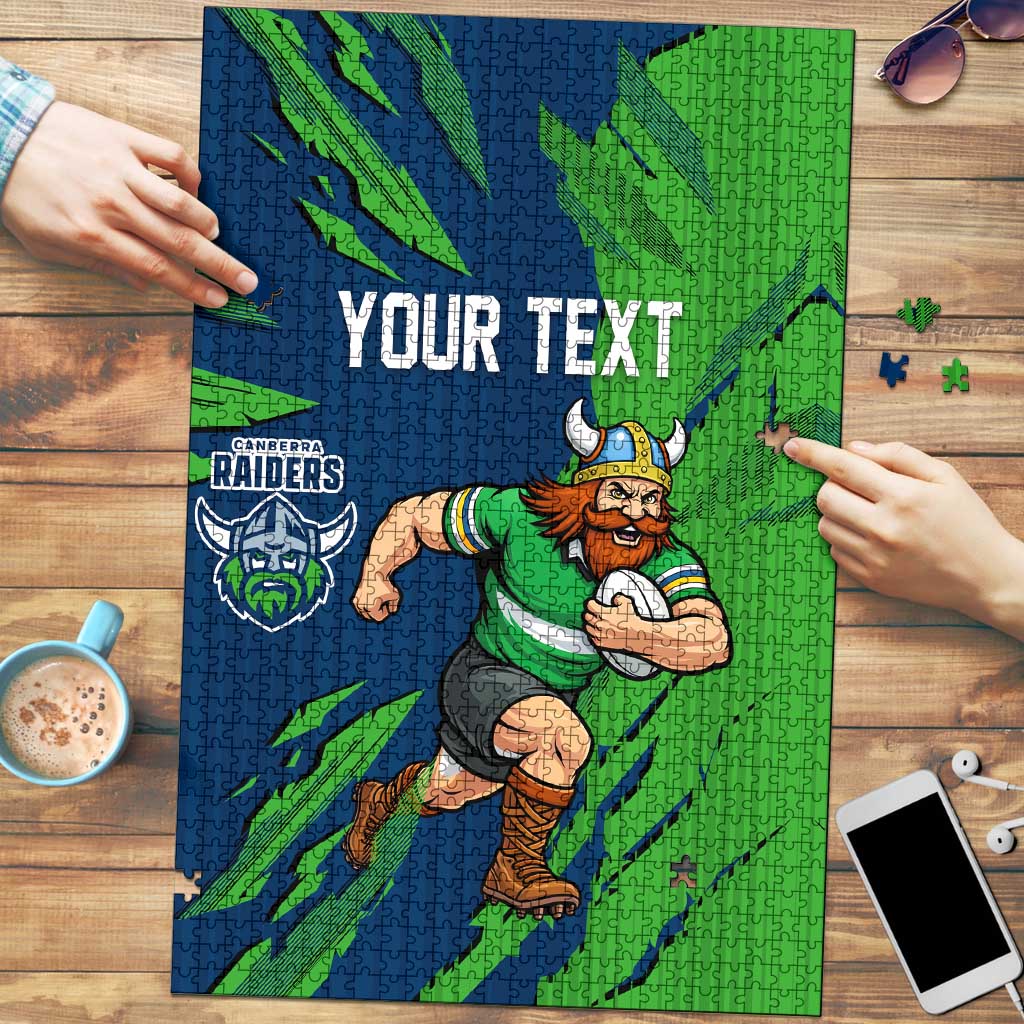Personalized Canberra Raiders Puzzle Dynamic Lightning Mascot Rugby Australia