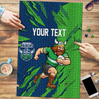 Personalized Canberra Raiders Puzzle Dynamic Lightning Mascot Rugby Australia
