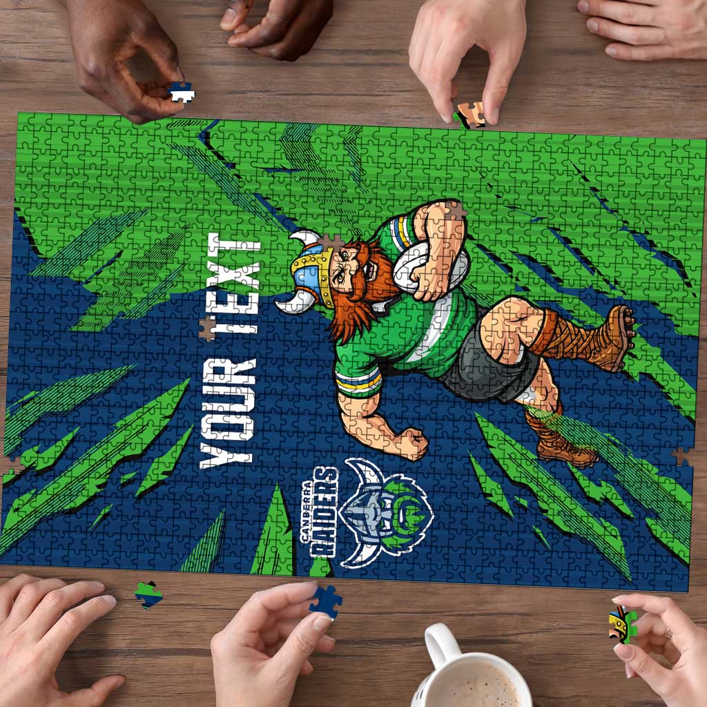 Personalized Canberra Raiders Puzzle Dynamic Lightning Mascot Rugby Australia